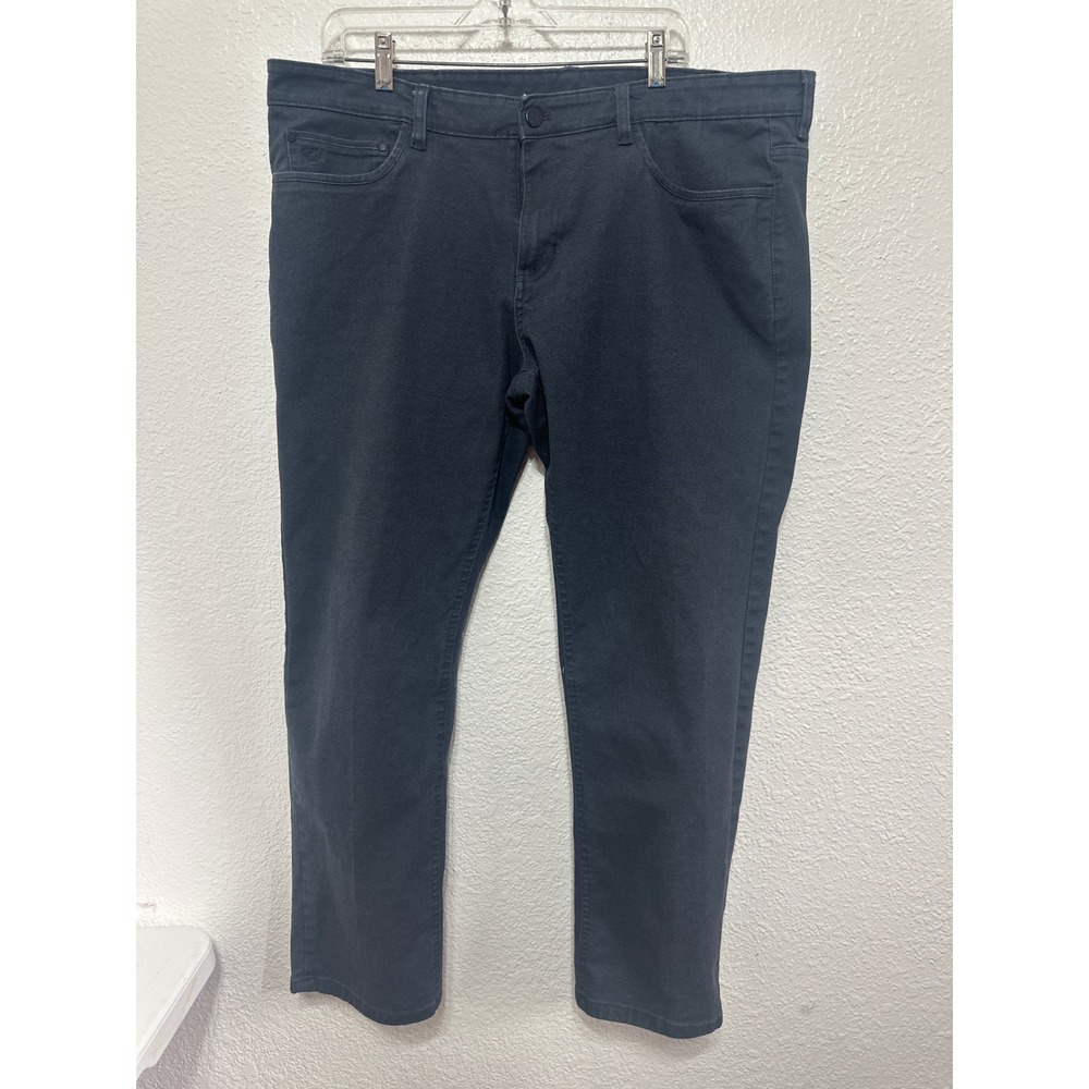 English Laundry Mens 40x30 Straight Leg 5-Pocket Pants Navy Charcoal Stretch